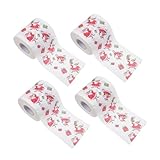 WEKADRIN 4 Rollen Weihnachts Toilettenpapier mit Kreativen Doppellagigen Druckmotiven Weiches Klopapier mit Festlichem Xmas Design als für Festliche Tischdekoration