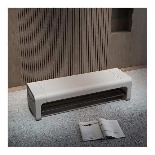 シューベンチ、 玄関用ソフトパッド付きシューズベンチ、シンプルな廊下用クッションベンチ(Beige,100cm)