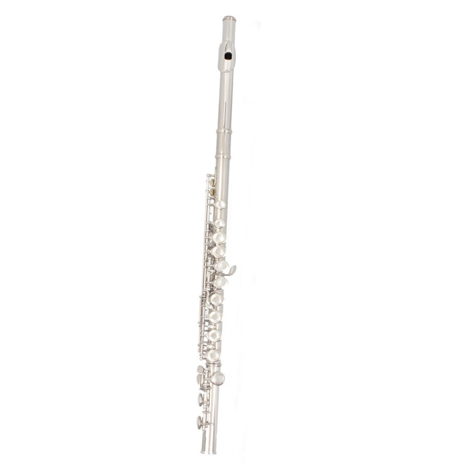 Classic Flet Poprzeczny 16 Otworowy Flet W Tonie C Tonacji E Do Profesjonalnych Występów Dla Dorosłych(Silver)