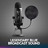 Blue Yeti Game Streaming Kit with Yeti USB Gaming, Podcast Mic, Pop Filter, PC/Mac/PS5 + G733 Lightspeed Wireless Gaming Headset with Suspension Headband, Lightsync RGB, and PRO-G audio - Blackout