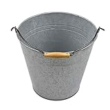 Contenance : 9,5 litres Fallen Fruits Seau en Zinc Ancien de 9,5 l - OZ48