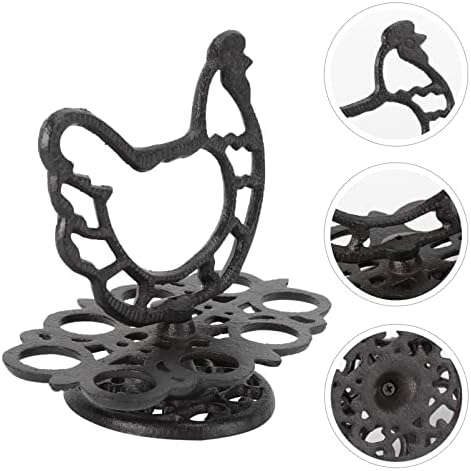 Zerodeko 2 pcs Display Creative Picnic X Chicken Stand Serve Basket Room Holder Egg Dispenser And Camping Farmhouse Wire Countertop Store Rack Tray Refrigerator Black Cm Organization