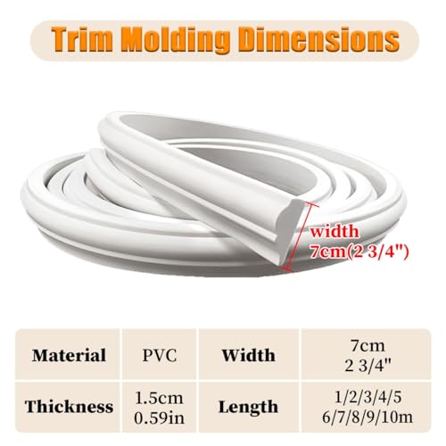 Moldura flexible de PVC para proyectos de bricolaje casero en salas 3