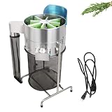 Decespugliatore elettrico per foglie da 45,7 cm, rotazione intrecciata da 60 W con 3 lame, regolabile a 3 velocità, manometro da 0 a 60 psi, angolo di 180 ° per un taglio efficiente di foglie e