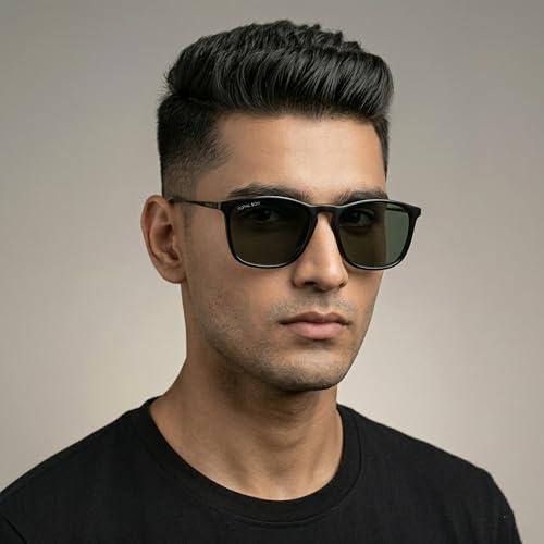 Image of ROYAL SON Polarized Stylish Sunglasses | UV Protection | Branded Retro Square | Classic | Men & Women | Medium | SG-RS8080