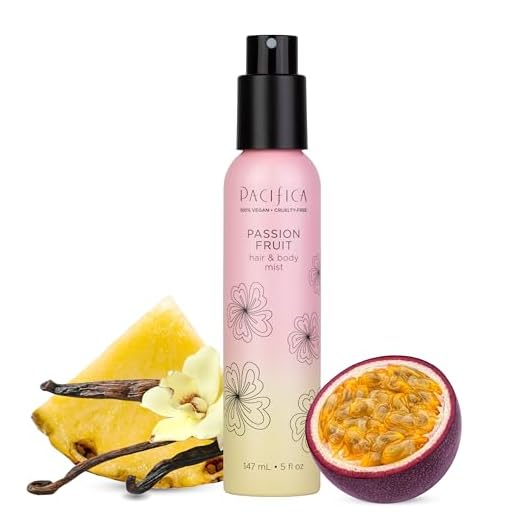 Pacifica Hair Mist Perfume & Full Body Spray for Women - Passion Fruit Body Mist Fragrance w/Pineapple, Orange Blossom, Vanilla, Sandalwood & Bergamot – Alcohol-Free, Vegan & Cruelty-Free, 5 oz