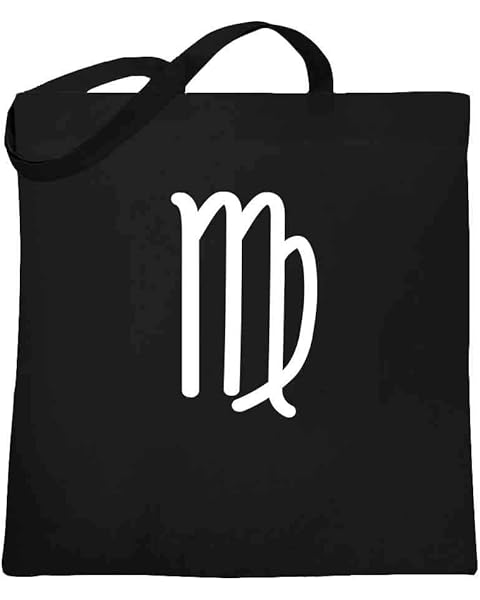 Pop Threads Virgo Zodiac Astrology Symbol Horoscope Canvas Tote Bag