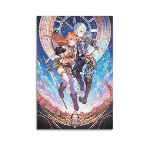 PPZXYEBM Póster de anime de mundo diferente, póster decorativo de lienzo para pared e impresión artística moderna para decoración de dormitorio familiar, 20 x 30 cm