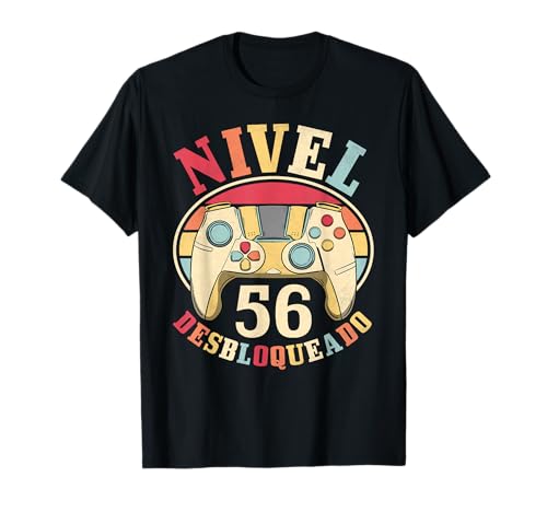 Jugador Nivel 56 Desbloqueado, Cumpleaños Gaming Camiseta