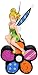 Enesco Disney by Britto Tinker Bell Sitting on Flower Figurine, 8.5-Inch