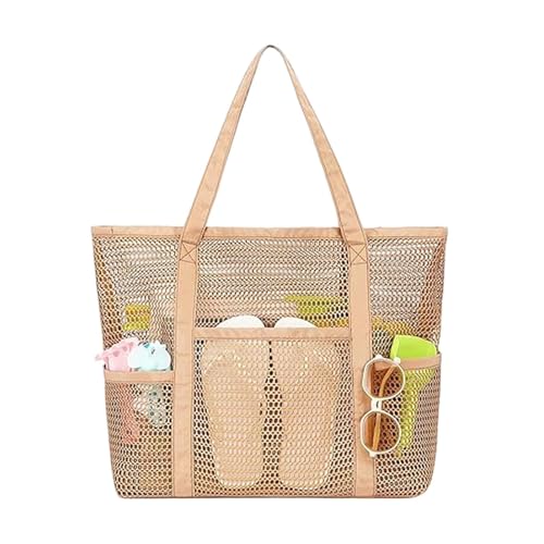 Bolsa de viaje ligera y plegable de malla para vacaciones de verano