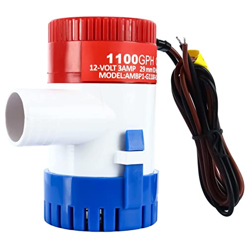 FreeTec Bilgenpumpe 69 LPM Flüssigkeitspumpe für Marineboote Yacht Wohnwagen Outdoor Garten
