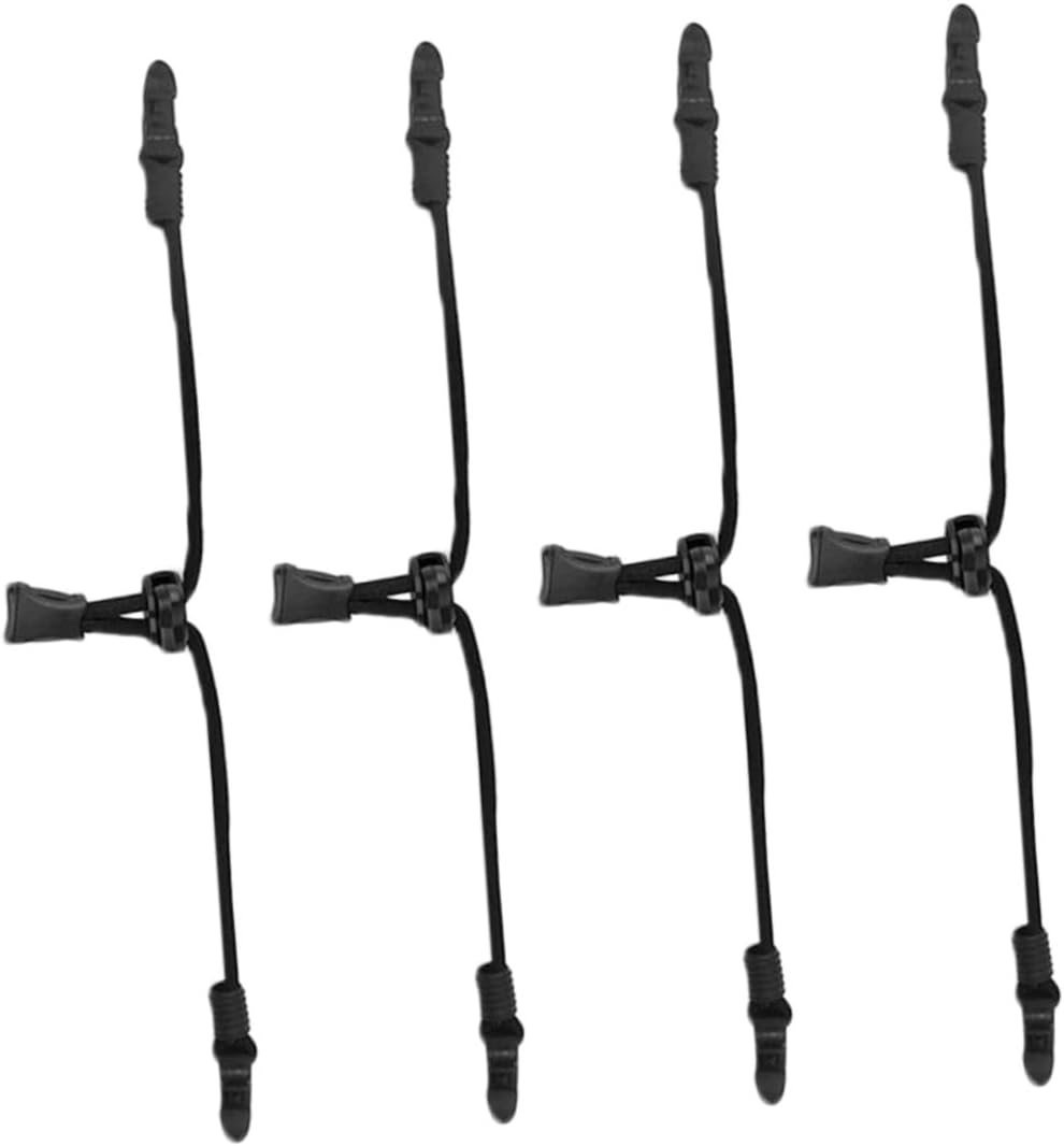 4pcs Adjustable Elastic Mask Lanyards for Adults Black Face Mask Extender Straps with Ear Pressure Relief and Comfortable Fit Holders for Women and Men - Image 1 of 9