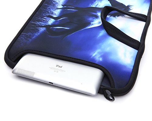 17.3-Inch Laptop Shoulder Sleeve Bag Case With Handle For 17 17.3" Acer Dell Hp (Blue Horse)4