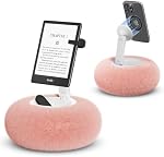 Supedesk Magnetic Phone Pillow Stand, Adjustable Phone Holder for Bed,Lap,Desk, Cozy Phone Pillow Holder for Facetime, Warch Videos, Compatible with 3.5-11" Phones/E-Readers/Kindles, Pink