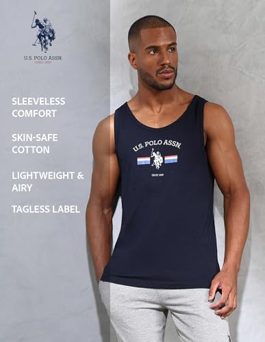 Image of U.S. Polo ASSN. Mens OEV02 Brand Print Comfort Fit Vest - Pack of 1