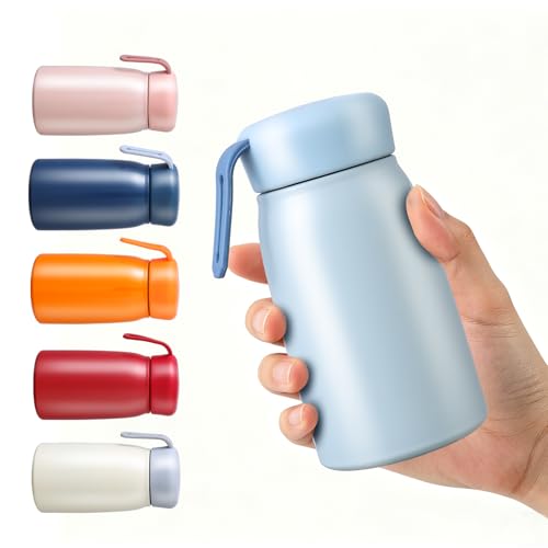 Botella de Agua Mini Aislada 11oz, Taza de Café a Prueba de Fugas para Mujer y Niños, Taza de Viaje Pequeña Portátil