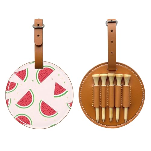 WXXWXD Pink watermelon Printed Golf Tee Storage Bag - Portable Storage, Easily Organize Tees