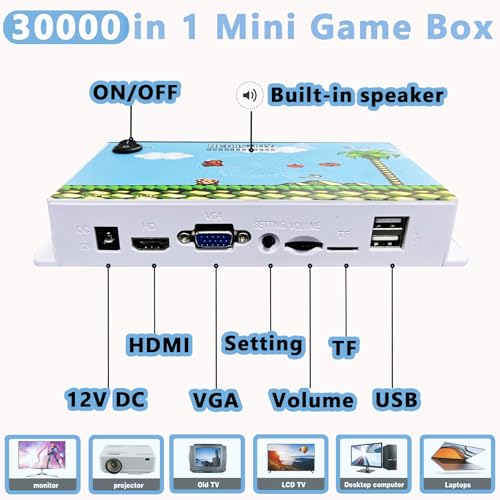 Regiisjoy 70S-AVI 30000 In 1 Pandora Game Box 70S Mini Arcade Stick Retro Game Console,Plug And Play,10+ Emulators,128G Tf Card,4K Hdmi Output,Dual 2.4G Wireless Controllers thumb #3