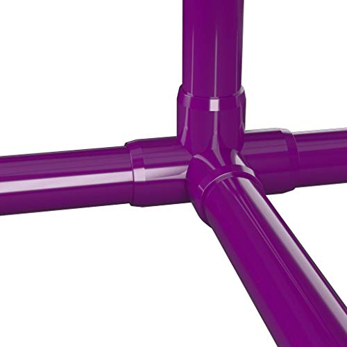 Formufit 3/4" 4-Way Pvc Tee Furniture Grade Fitting In Purple, 1.050" Actual Id, (Pack Of 8), Made In Usa, Uv-Resistant, Impact-Proof, Quickly Construct Tiered Structures With Pvc Pipe - F0344Wt-Pu-8 #TOP4