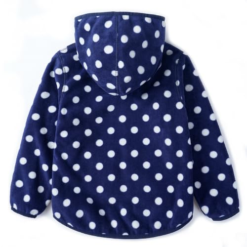 Image of Boys Girls Polar Fleece Jacket with Hood Toddler Coat 2-12 Years | Soft Full Sherpa Fleece Lining, Anti-Pilling, Mid-Weight, Easy Zip-Up, Hooded Design, Hand-Warm Pockets, Elastic Cuffs & Hem