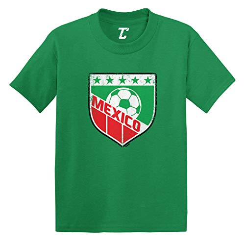 Mexico Soccer - Distressed Badge Infant/Toddler Cotton Jersey T-Shirt (Kelly, 3T)