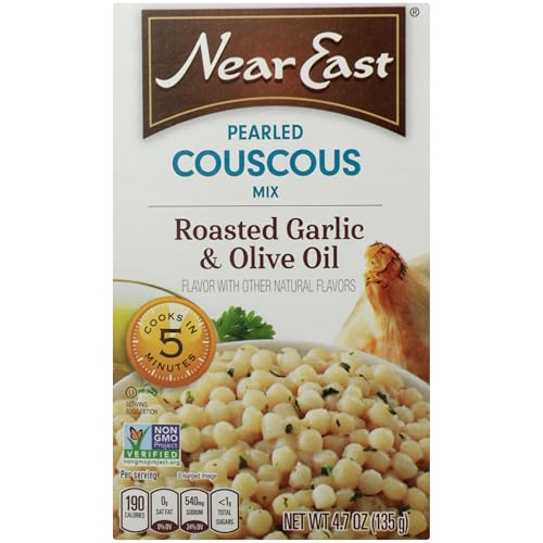 Near East Pearled Couscous Roasted Garlic & Olive Oil, 4.7 Oz