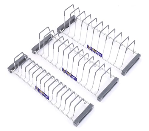 URBAN KRAFT Modular Kitchen Basket For 20 Inch Plate Fixer Set of 3 /Tandem Box Drawer Organizer for Kitchen Cabinet |Thali Stand Holder ((Plate+Thali+Saucer) Stand)