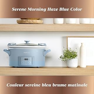 Crock-Pot Design Series 7-Quart Programmable Slow Cooker, Morning Haze Blue