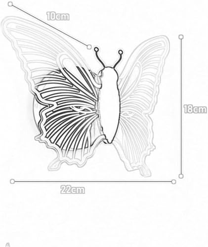 Luces de pared LED acrílicas modernas de mariposa para sala de estar y pasillo interior 7