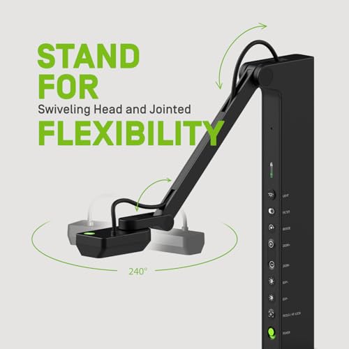 IPEVO VZ-R Ultra HDMI/USB Dual-Mode 13MP Document Camera, 4K, Mac, Windows, Chromebook, Connects to IFPs, TVs, Monitors, Projectors Without Computer. for Classroom, Teaching, Learning, Online Meeting