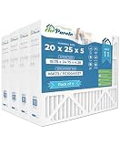 AirPurete 20x25x5 MERV 11 Air Filter, Replacement for Lennox X6673, Honeywell FC100A1037, Pleated HVAC AC Furnace Filters for Home (Actual Size: 19.75 x 24.75 x 4.38) | 4-Pack