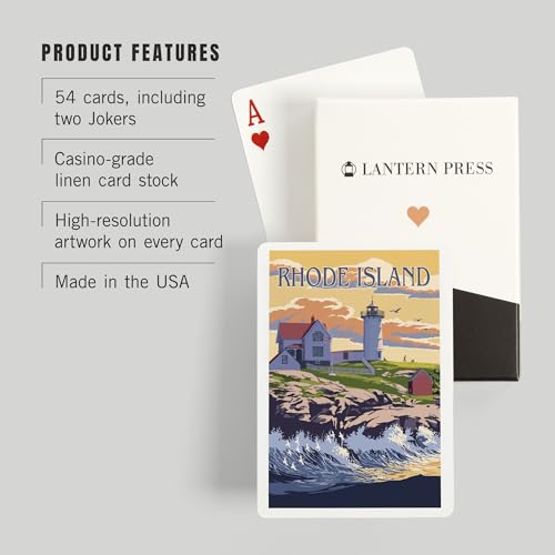 Baraja de 52 cartas tamaño póker Rhode Island miniatura 3