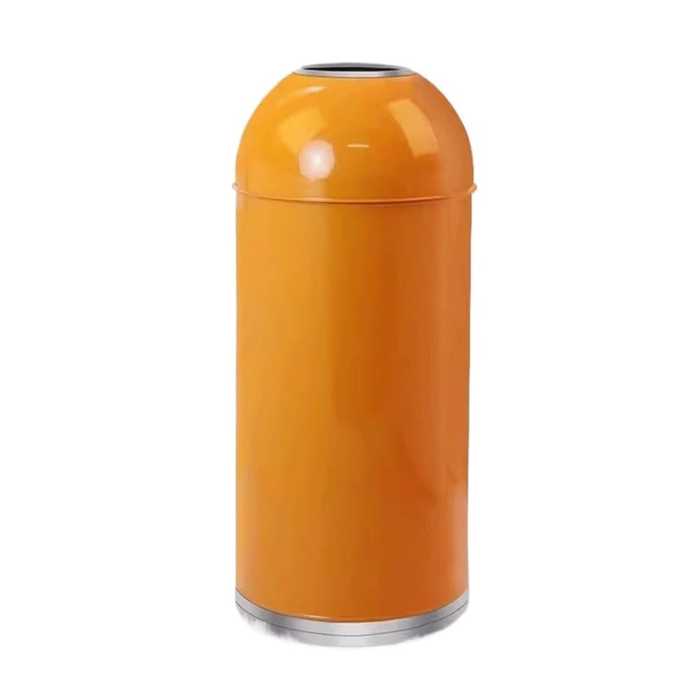Outdoor Trash Can Kreatywny kosz na śmieci Kosz na śmieci ze stali nierdzewnej Duża pojemność Komercyjne mleko Herbaciarnia Hotel Centrum handlowe (pomarańczowy, 25L)