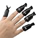 10PC Plastic Nail Art Soak Off Cap Clip UV Gel Polish Remover Wrap (Black 2)