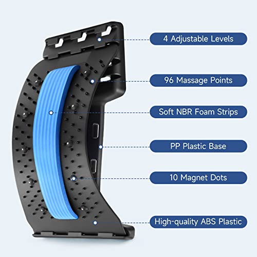 Xergur Back Stretcher Back Cracking Device Back Cracker - 4 Levels Adjustable Back Stretcher For Lower Back Pain Relief, Back Popper Chiro Board For Back Massage #TOP1