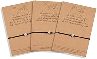 YELUWA 3PCS Pinky Promise Bracelets Charm Best Friends Couple Family Adjustable Waterproof Handmade Cord Friendship Distance Matching Relationship Bracelet