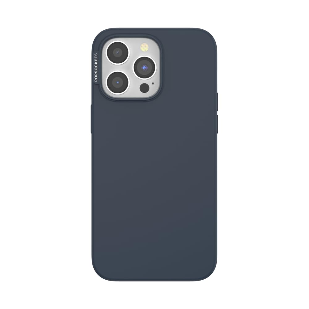 PopSockets iPhone 15 Pro Max Phone Case with MagSafe, Wireless Charging Compatible, Navy Blue - Navy