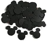Cartoon Mouse Head Shape Die Cuts - Black (50)