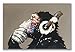 Gorilla Monkey Paintings 100% Hand Painted Cute Chimp Canvas Oil Painting Stretched and Framed Ready to Hang Living Room Bedroom Office Bathroom 36x24 inches