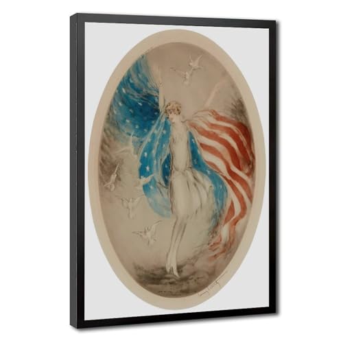 Impression sur toile Miss America Louis Icart 50,8x76,2 cm