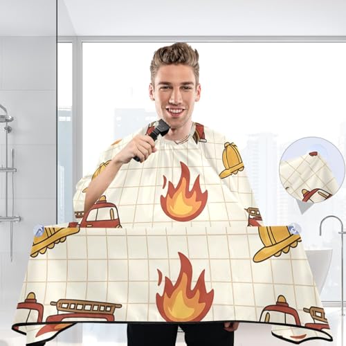 Capa de barbero impermeable forrada ajustable para hombres miniatura 6