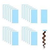 PINE & LINEN 600pcs Beauty Tools Double Sided Hair Extension Tape,Waterproof Hair Extension Tape Tabs Adhesive Replacement Tapes for Wig Hair Extensions/Front Lace/Toupee(Blue)