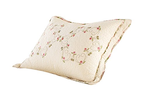 Modern Heirloom Collection Felisa Cotton Filled Bedspread, Standard Sham, 20 by 26-Inch