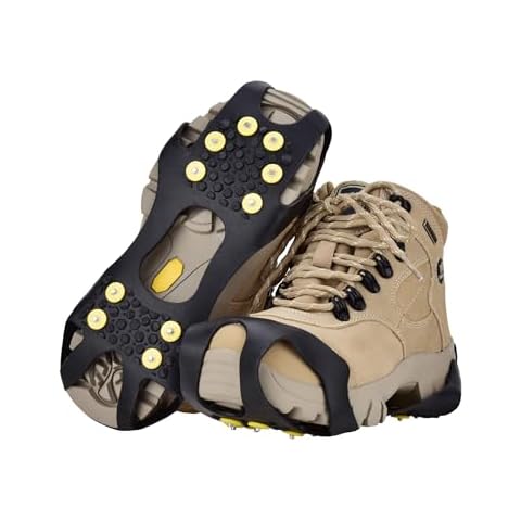 Aliglow Ice Snow Grips Over Shoe/Boot Traction Cleat Spikes Anti Slip Footwear Cover