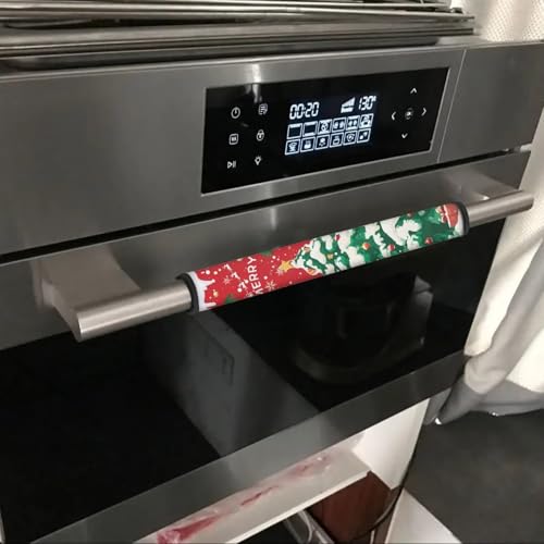 Image of Christmas Snowman Refrigerator Door Handle Covers Set of 6 Washable Fabric Appliance Handle for Fridge Stove Dishwasher Microwave Handle Covers Heat Protection Xmas Kitchen Decor