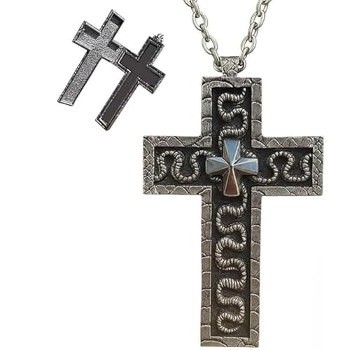 Thanos necklace, Inspired Cross Pendant Necklaces with Secret Compartment, Thanos Cross Necklace, Vintage Handmade Men's and Women's Pendant Jewellery, Fashion Unisex Gift Ideas