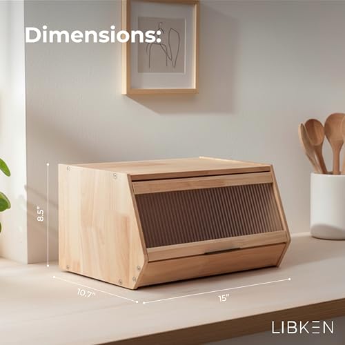 Bread-Box--Durable-Wooden-Bread-Bin-with-Secure-Plastic-Lid-Scandinavian-Inspired-Design-for-Kitchen-Countertop--Stylish-Storage-for-Bread-Pastries