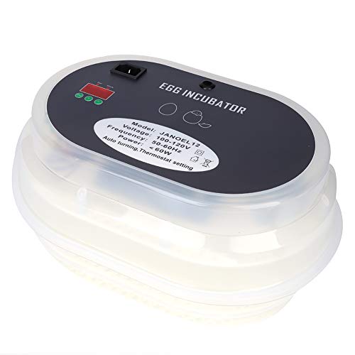 LifeBasis Zerone Incubator, volautomatisch kippeneieren, broodapparaat, broodtrommel, broodtrommel, broodtrommel, eiincubator, voor 9 eieren, duck eier-incubators, automatische kippenbroodtrommel