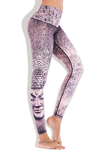 Chisportate Women High Waist Yoga Legging Power Flex Tummy Control Workout Stretch Sport
